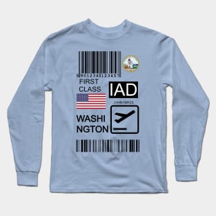 Washington DC United States travel ticket Long Sleeve T-Shirt